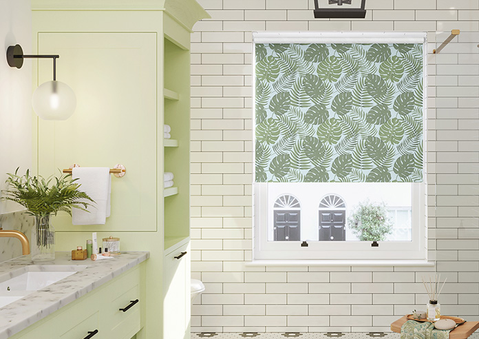 Lush Palms, Sky Blue - Roller Blind - Image 3
